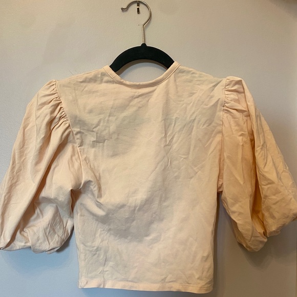 Levi's Blush Pink Puff Sleeve Top Size XS - Picture 4 of 4